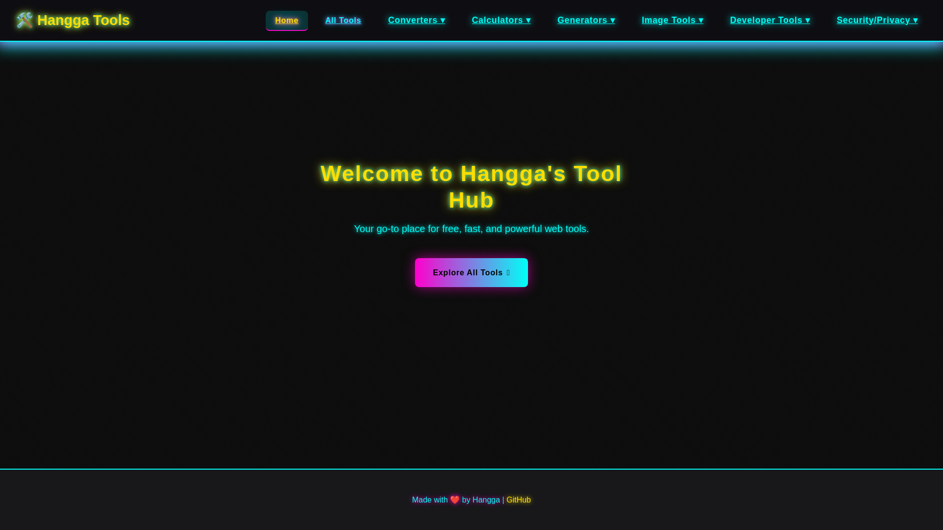 website screenshot of https://hangga-hub-github-io.pages.dev/