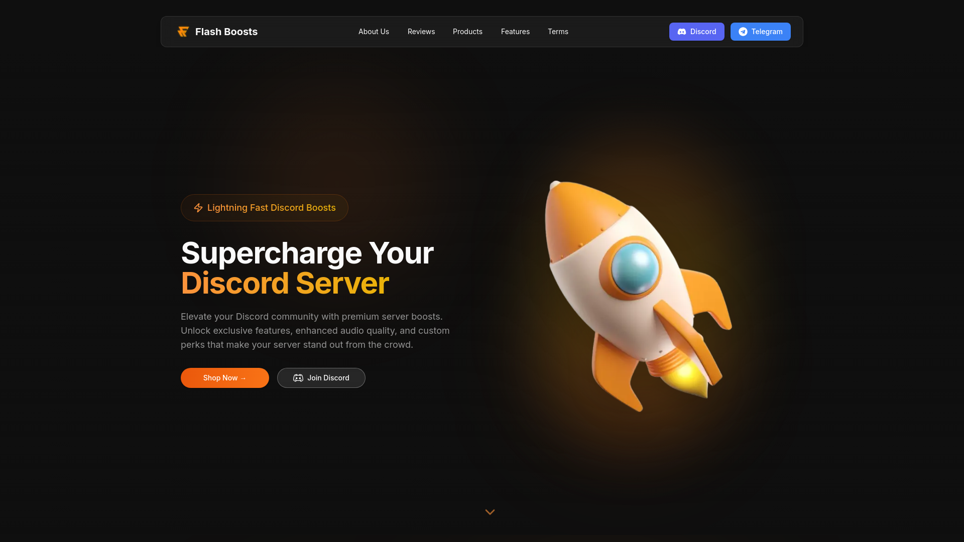 website screenshot of https://flashboosts.cc/