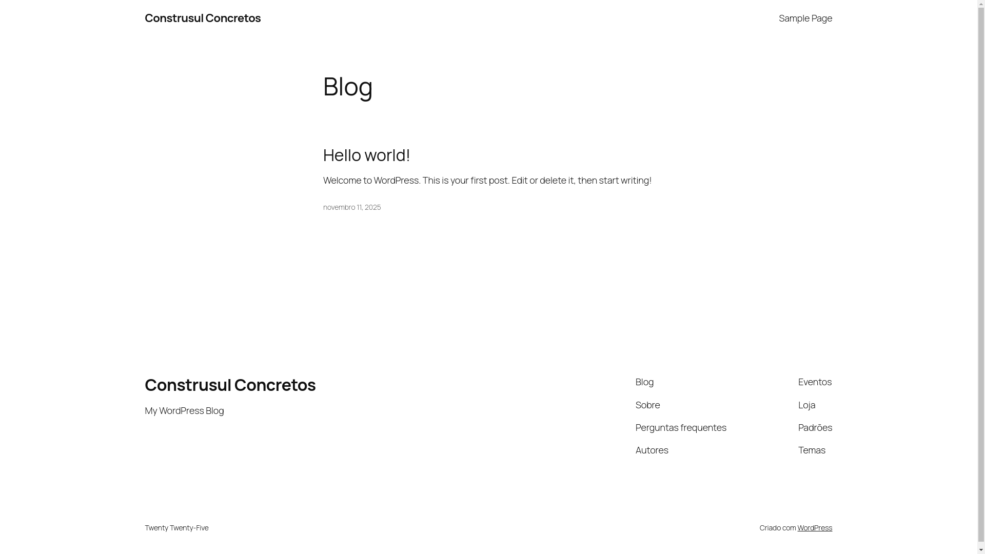 website screenshot of https://construsulconcretos.com.br/