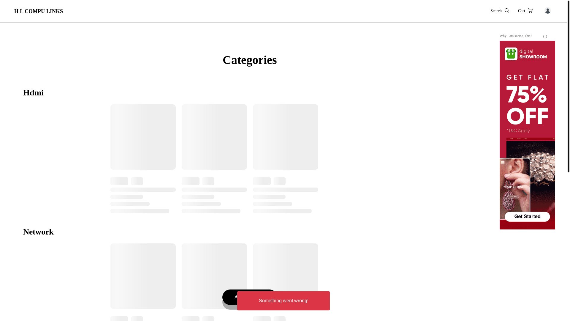website screenshot of https://hlcompulinks.co.in/