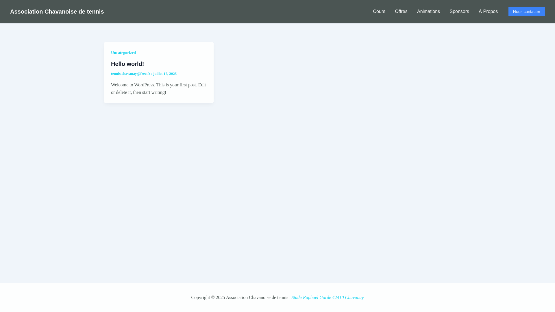 website screenshot of https://tennischavanay.fr/