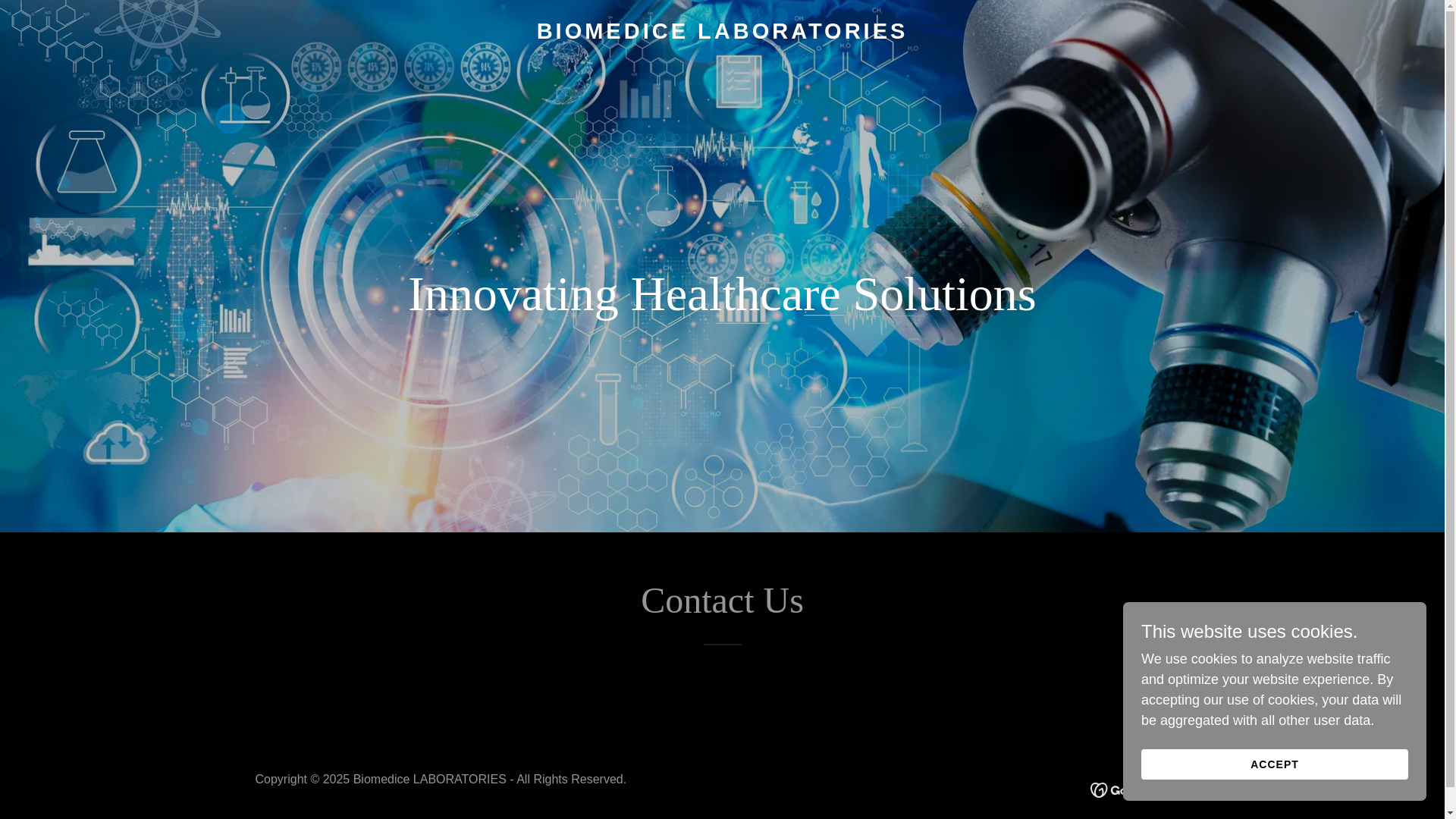 website screenshot of https://biomedice.in/
