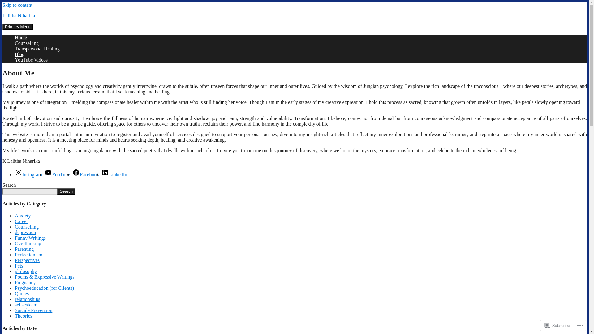website screenshot of https://lalithaniharika.com/