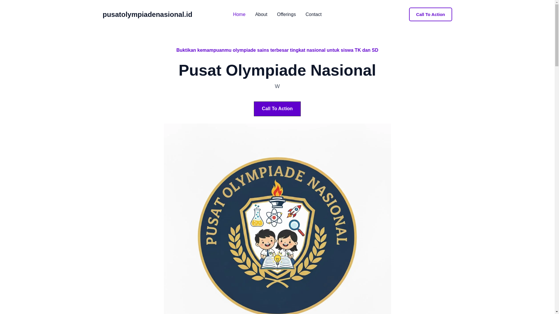 website screenshot of https://pusatolympiadenasional.id/