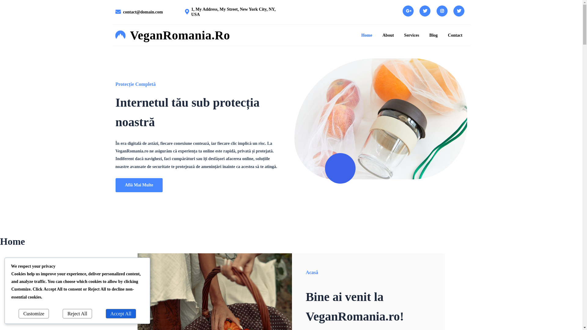 website screenshot of https://veganromania.ro/
