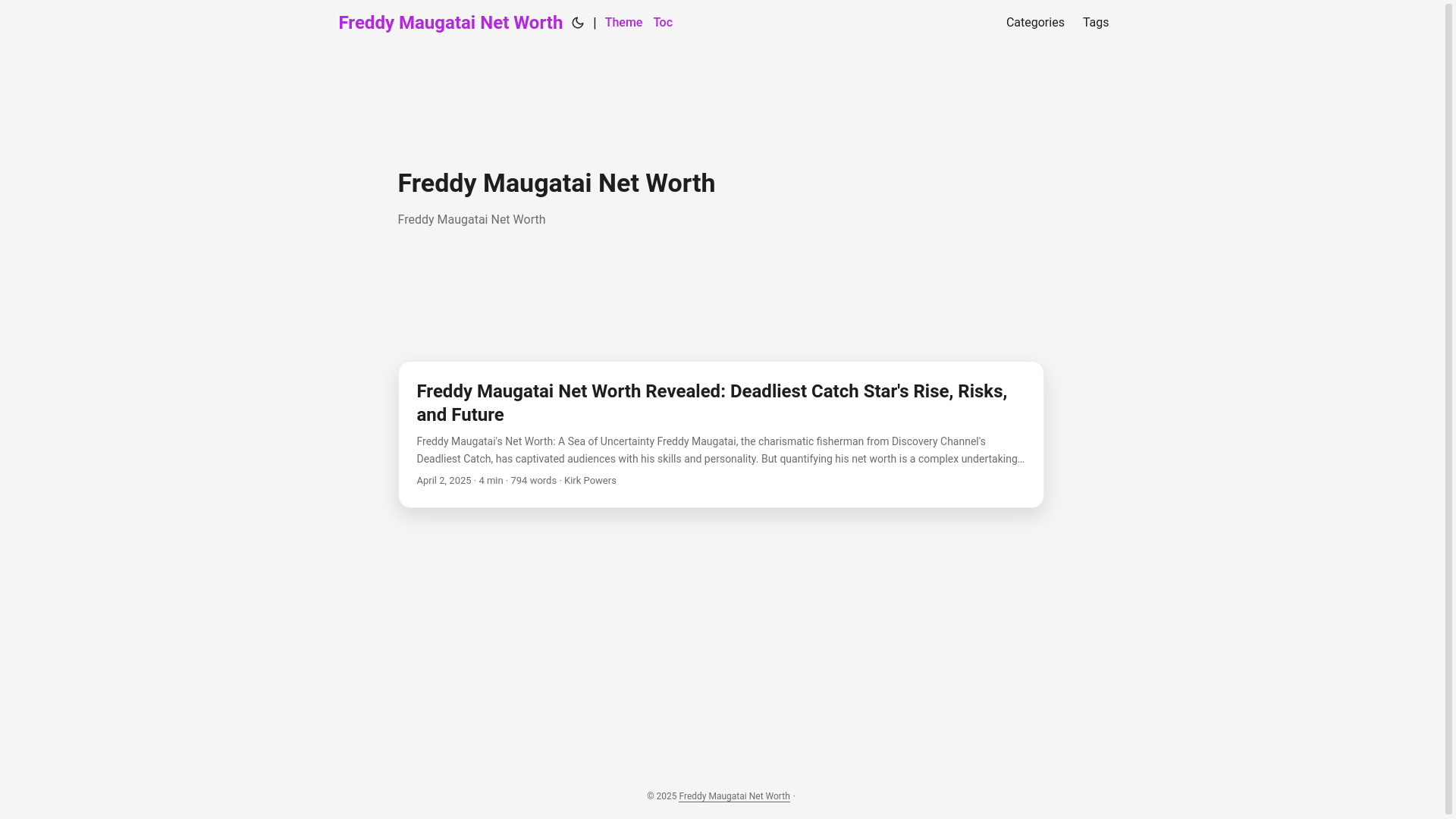 website screenshot of https://freddy-maugatai-net-worth.pages.dev/