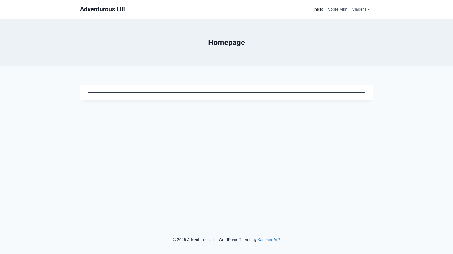 website screenshot of https://adventurouslili.com/