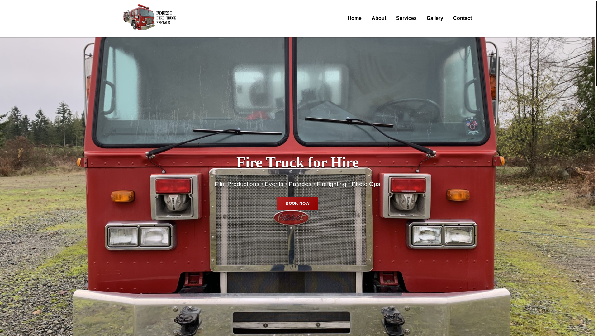 website screenshot of https://forestfiretruck.ca/