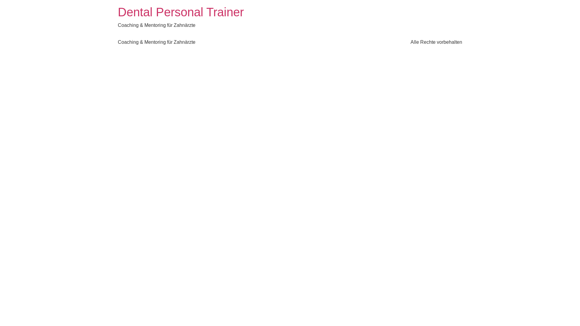 website screenshot of https://personaltrainer.dental/