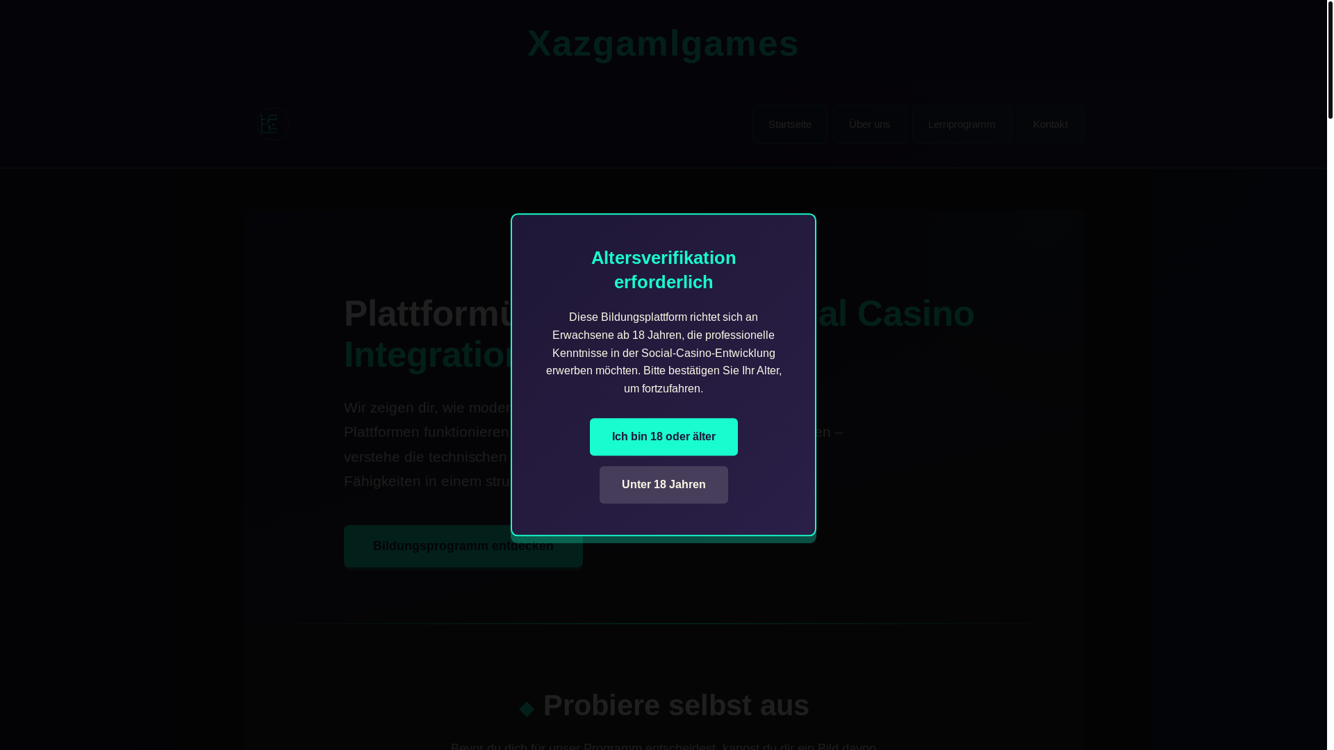 website screenshot of https://xazgamlgames.de/