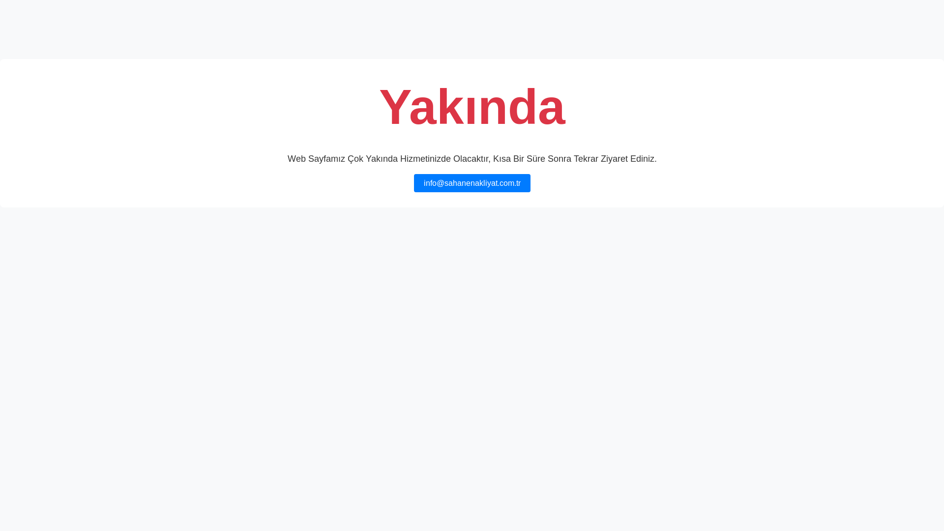 website screenshot of https://sahanenakliyat.com.tr/