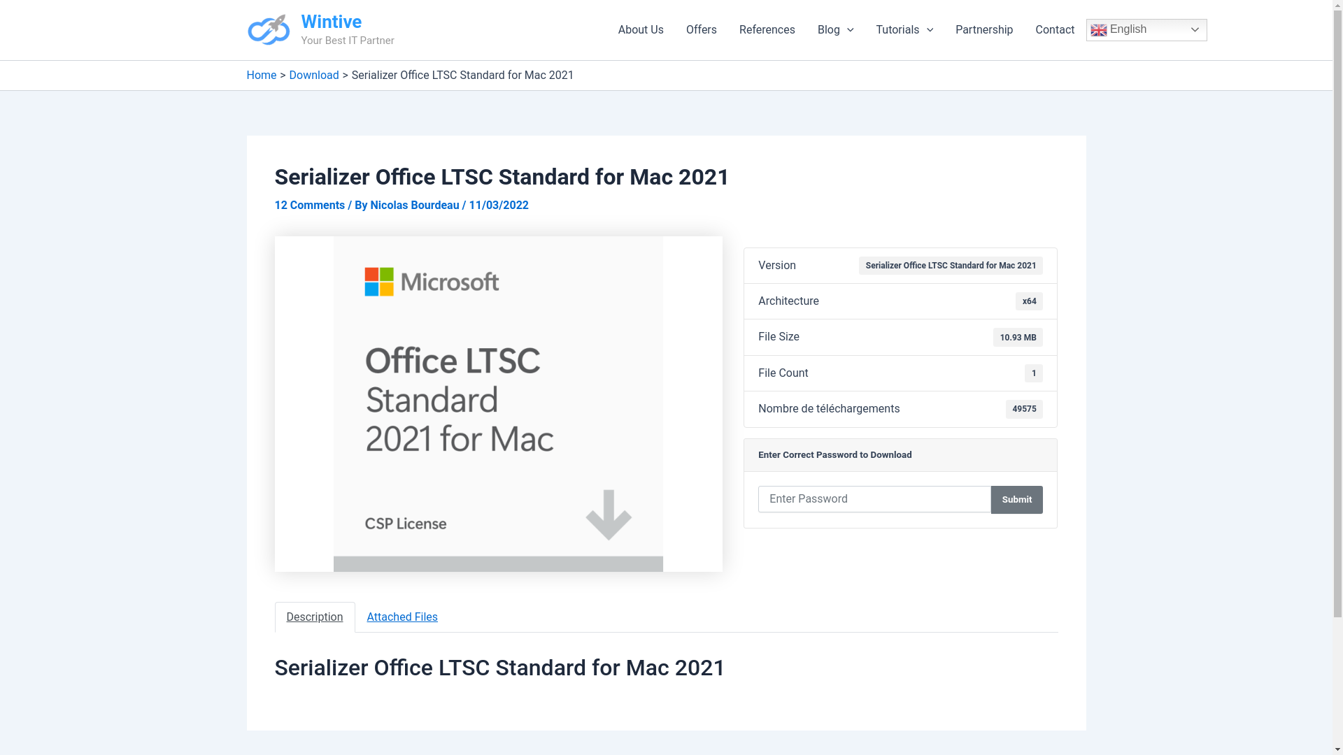 website screenshot of https://www.wintive.com/download/serializer-office-ltsc-standard-for-mac-2021/