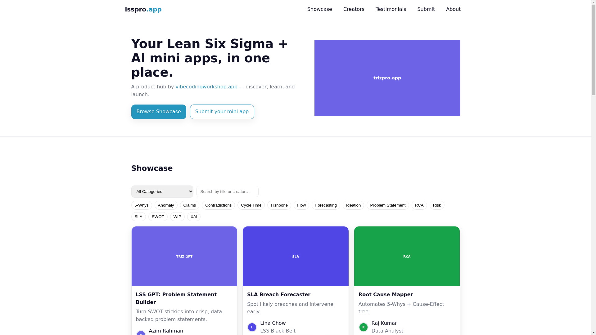 website screenshot of https://lsspro-app-starter.pages.dev/