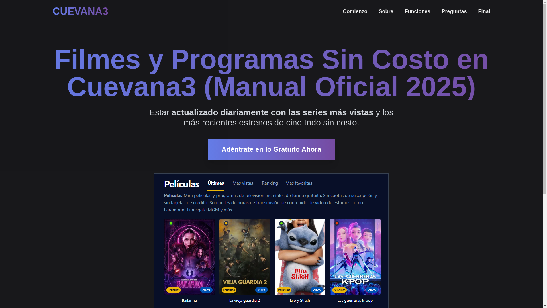 website screenshot of https://cuevana3-t1yv.pages.dev/