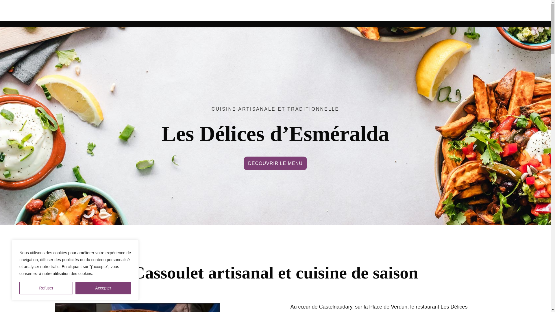 website screenshot of https://restaurant-delices-esmeralda.fr/