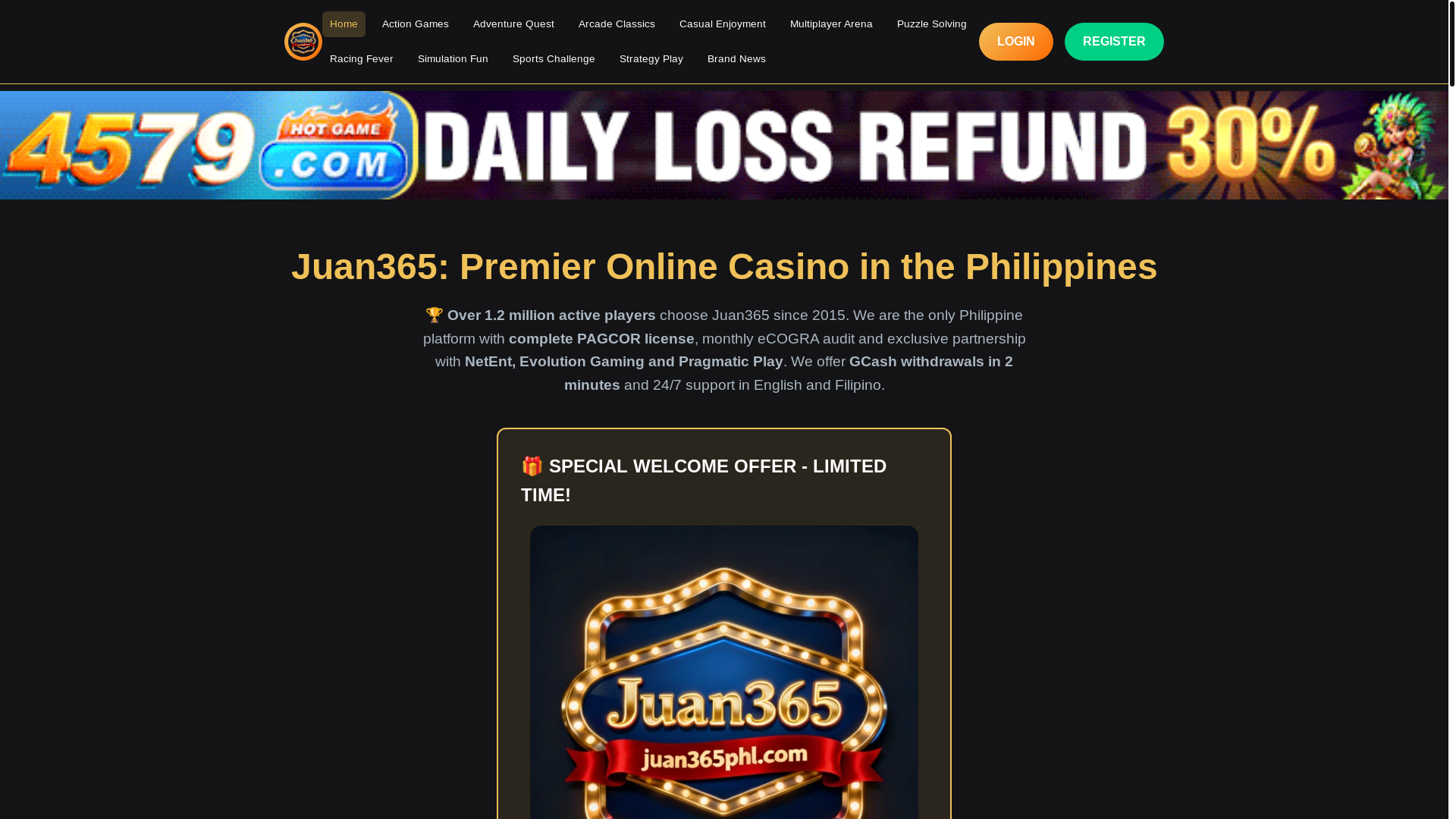 website screenshot of https://juan365phl.com/