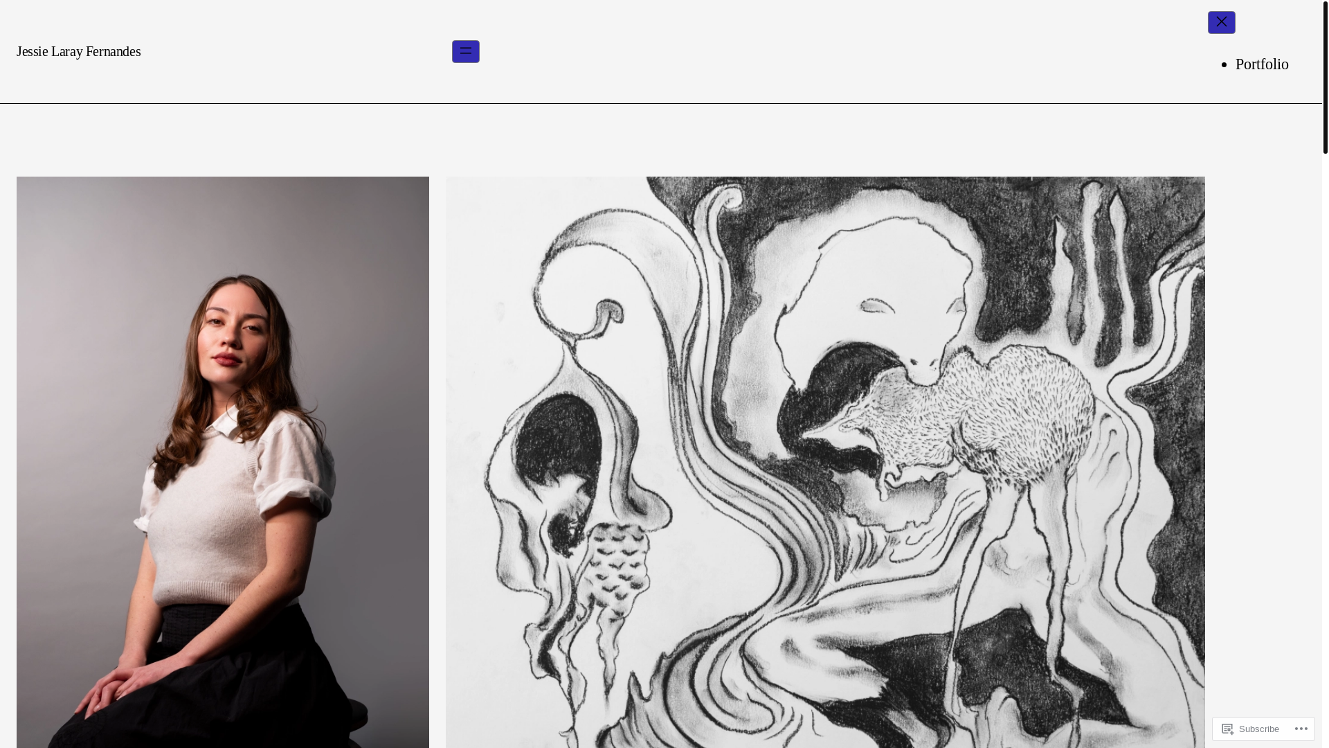 website screenshot of https://jessielarayfernandes.com/