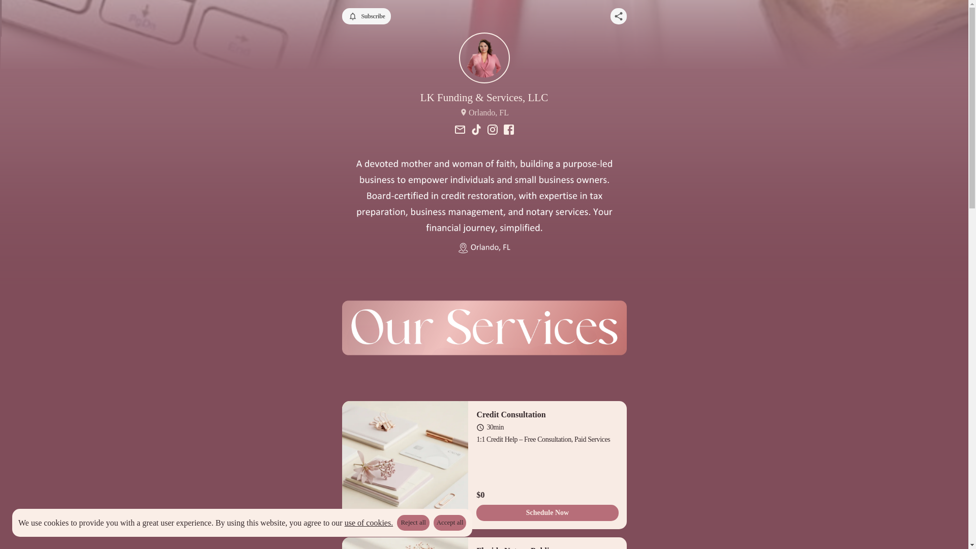 website screenshot of https://lkfundingnservices.net/