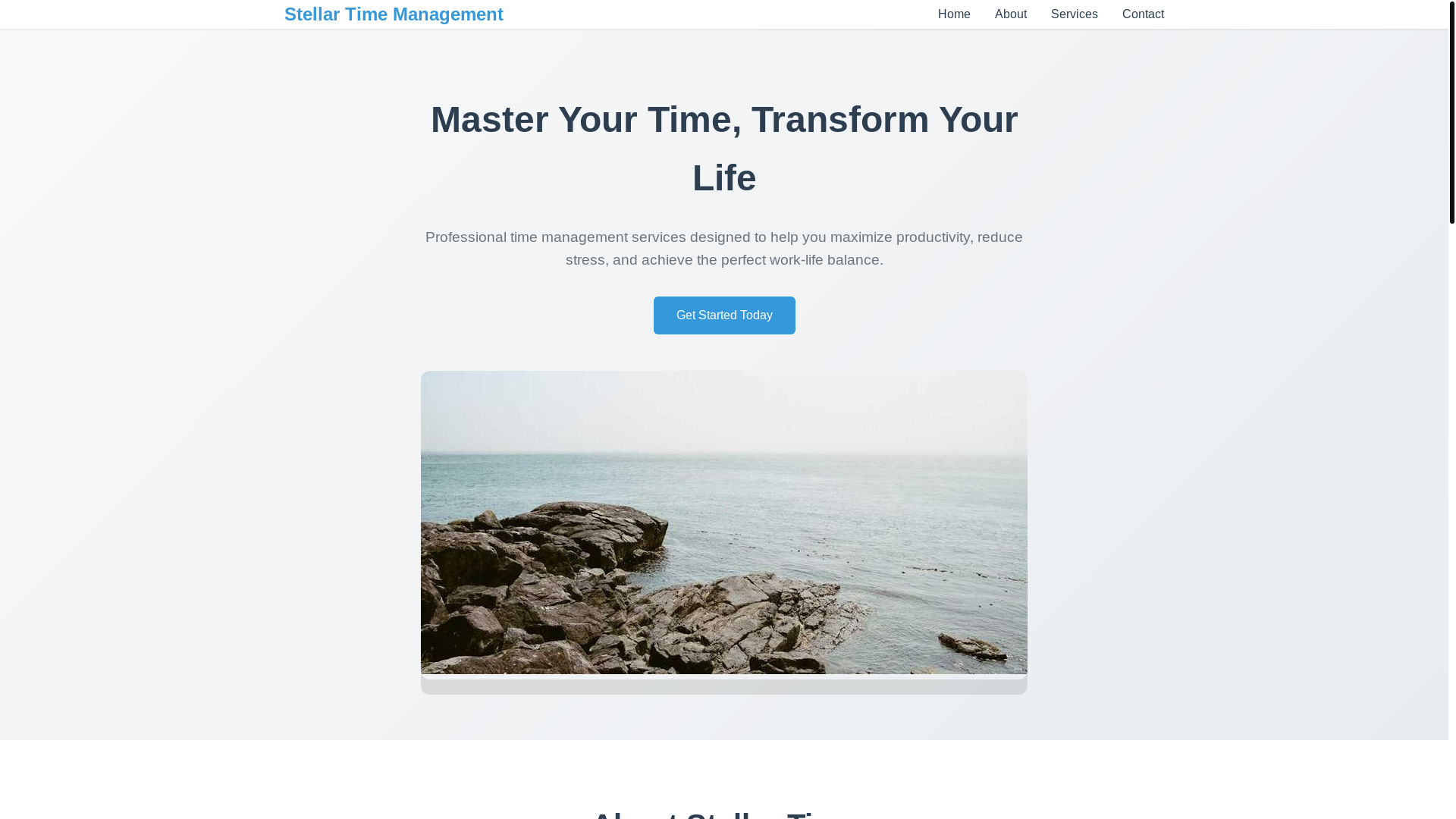 website screenshot of https://stellartimemanagement.qpon/