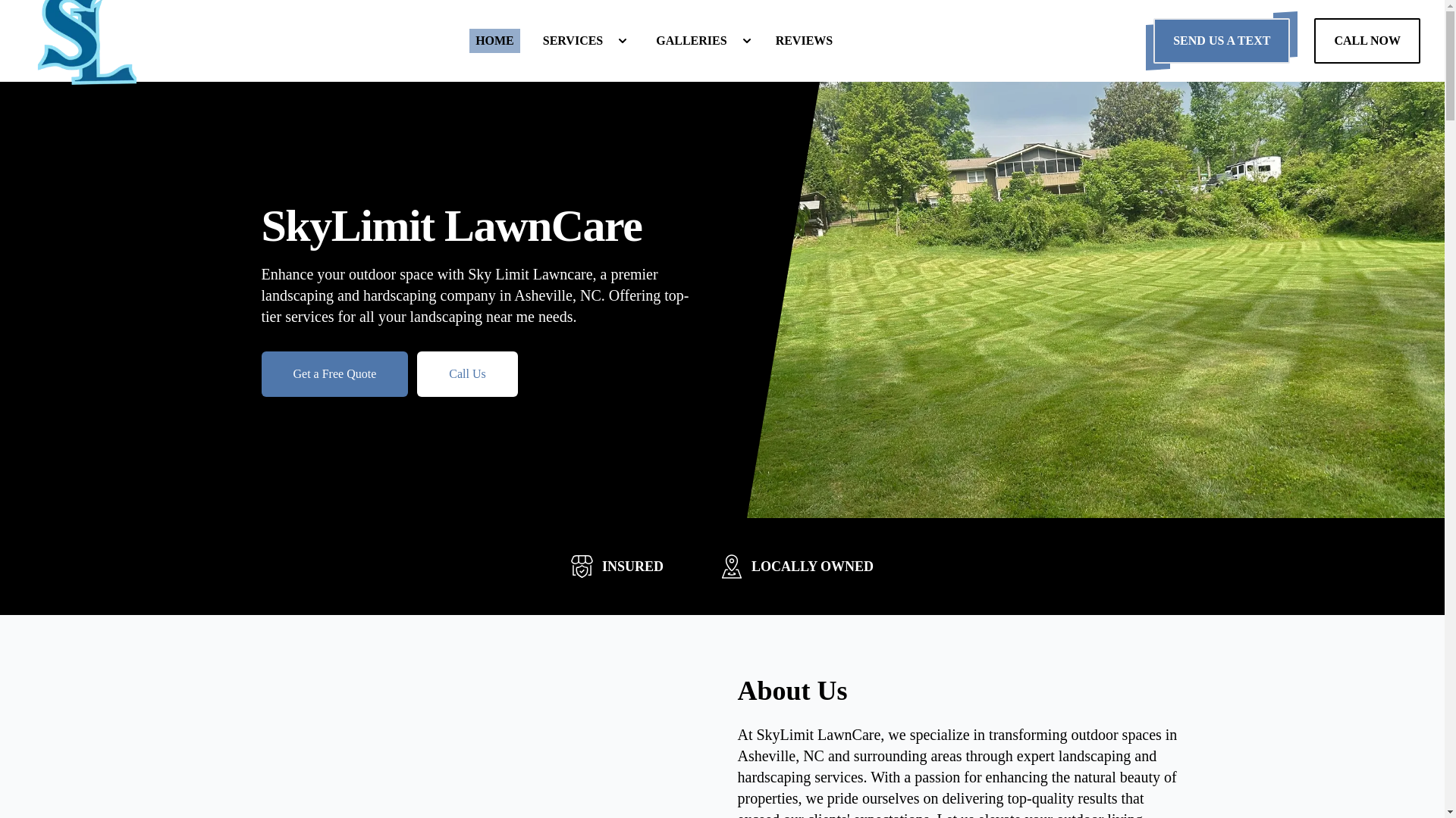 website screenshot of https://skylimitlawncarellc.com/