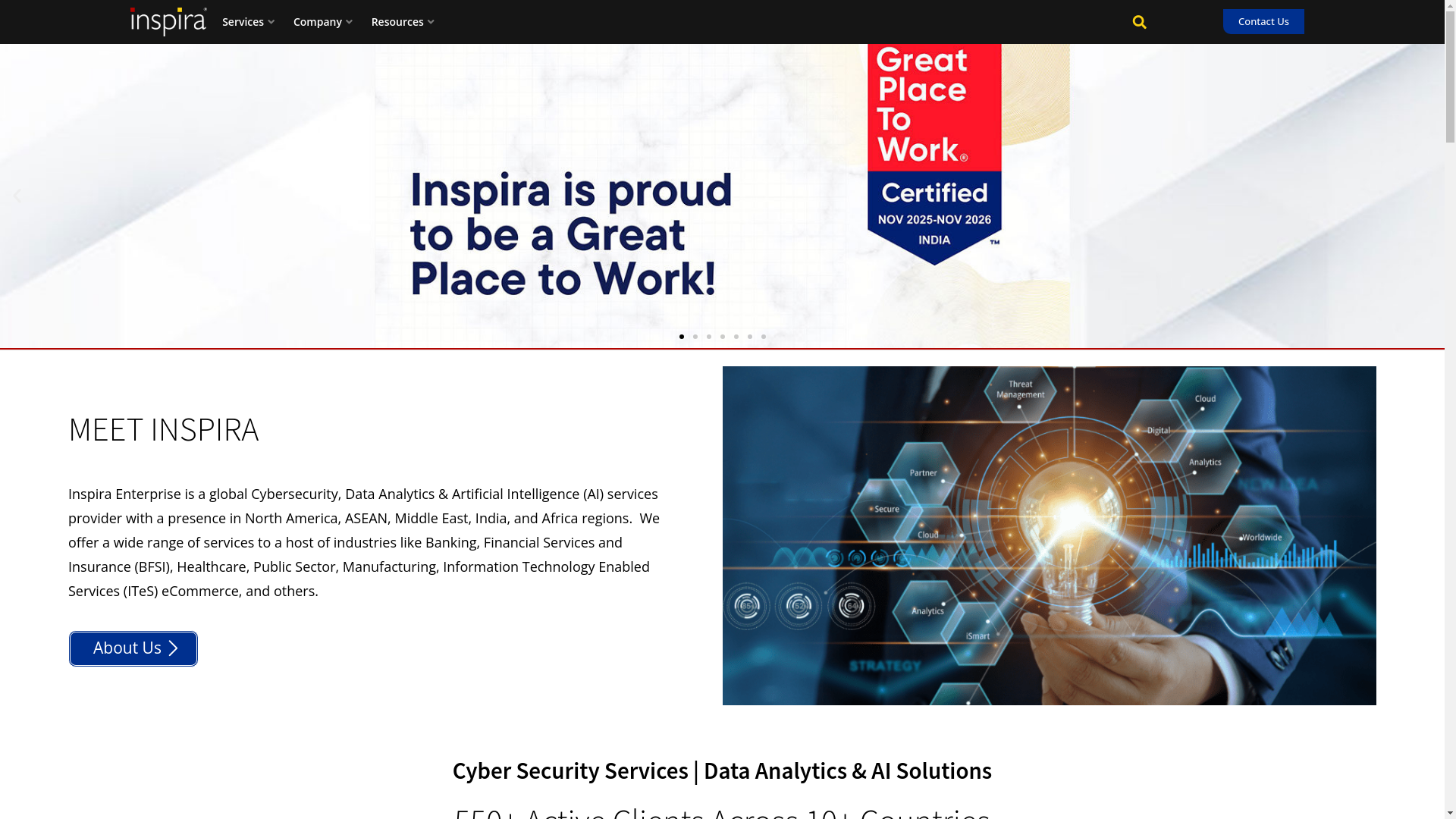 website screenshot of https://shashank.raut@inspiraenterprise.com/