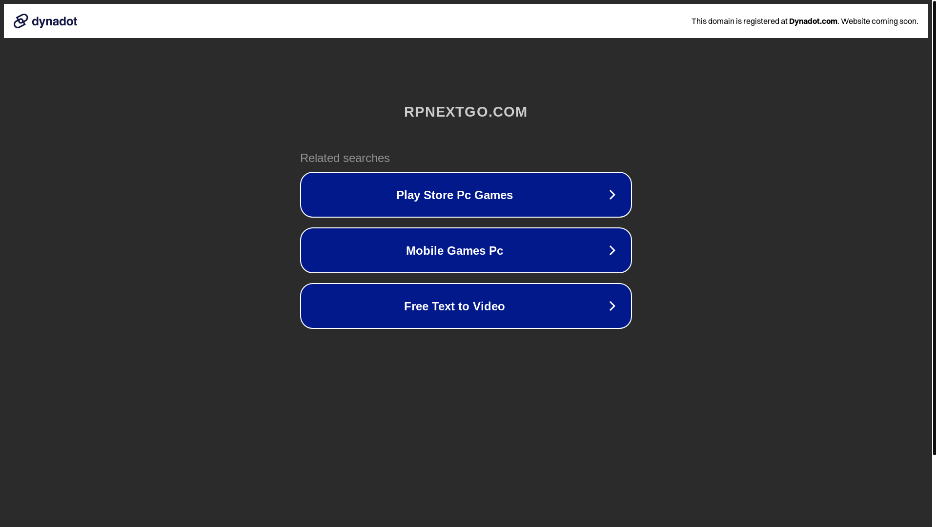 website screenshot of https://rpnextgo.com/
