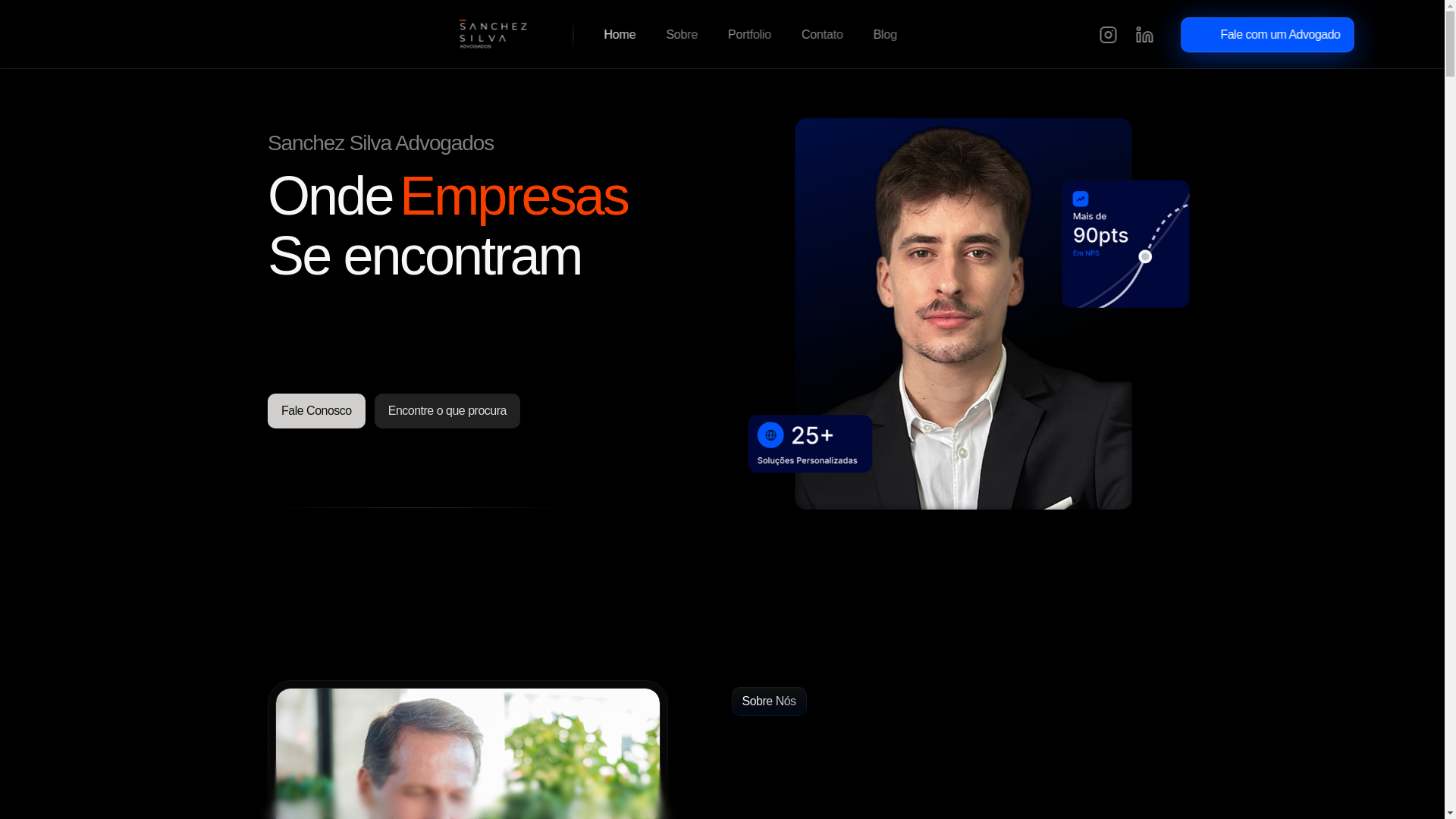 website screenshot of https://sanchezsilva.adv.br/