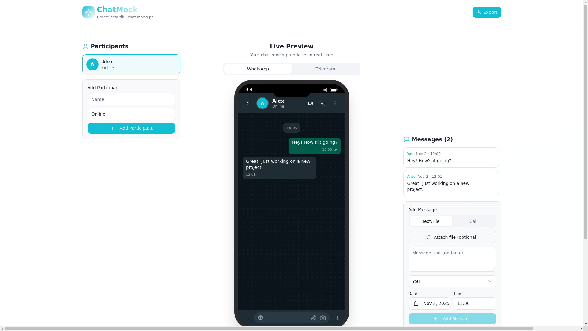 website screenshot of https://chatmock.xyz/