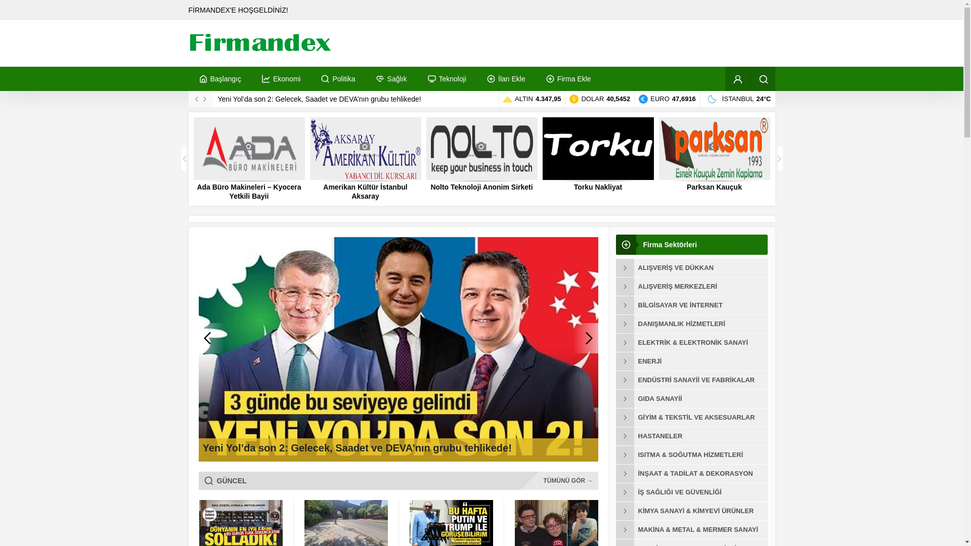 website screenshot of https://firmandex.tr/
