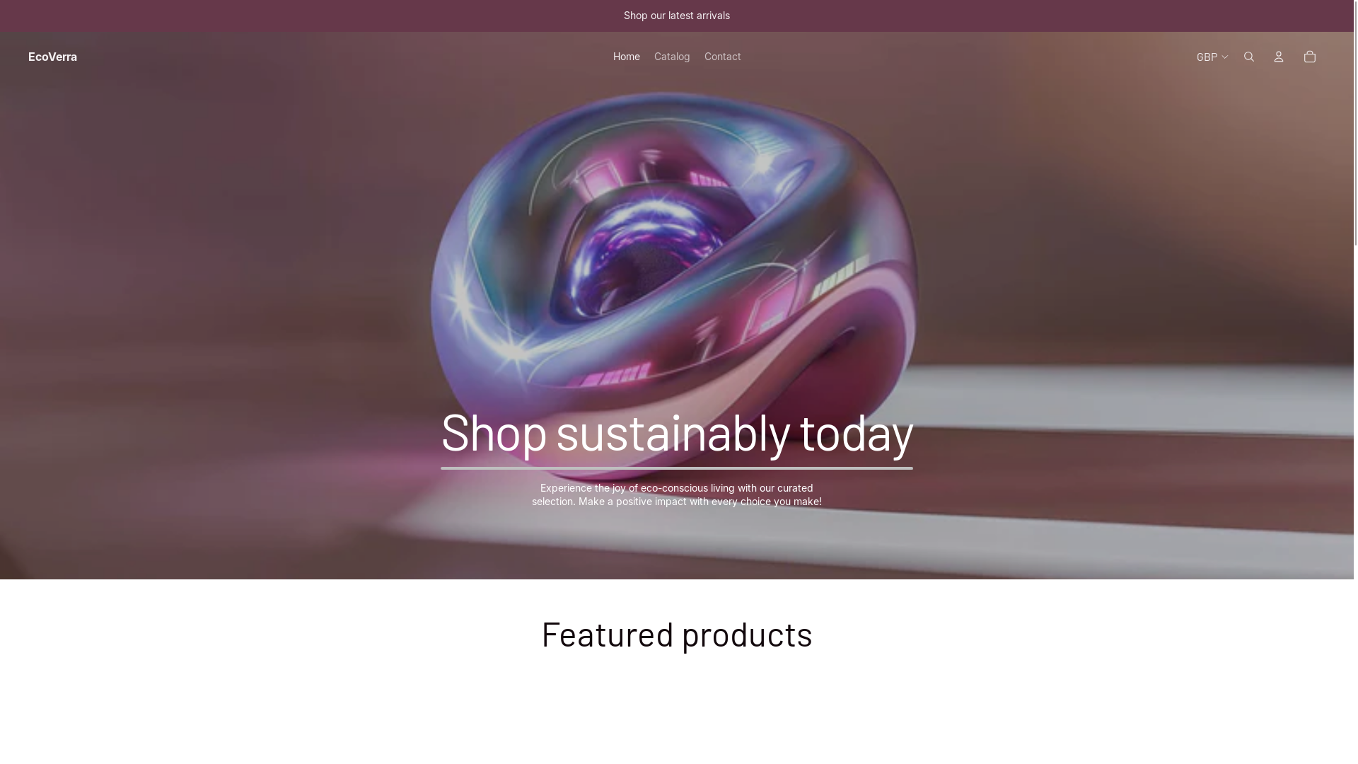 website screenshot of https://ecoverra.shop/