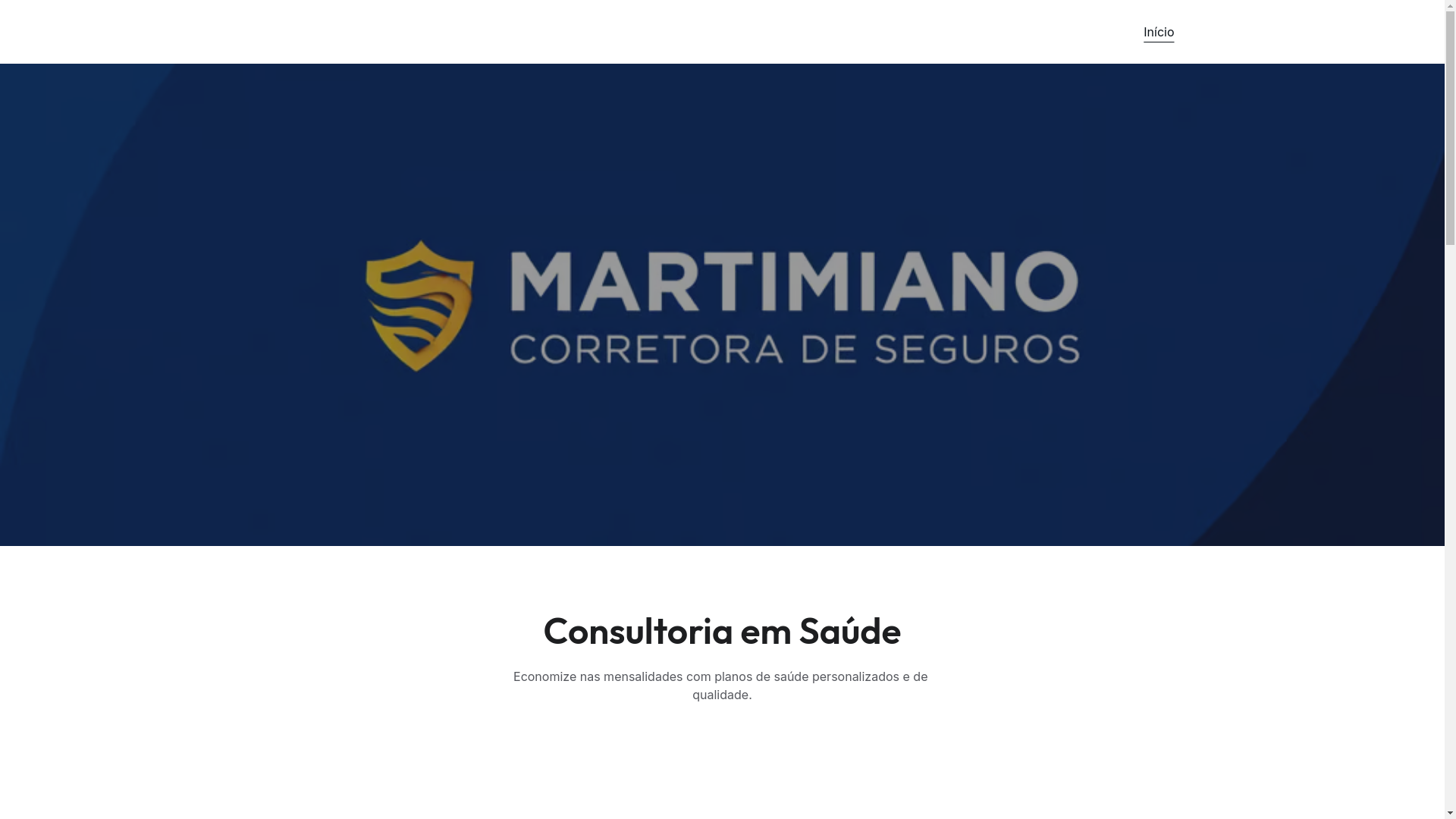 website screenshot of https://martimianoseguros.com.br/
