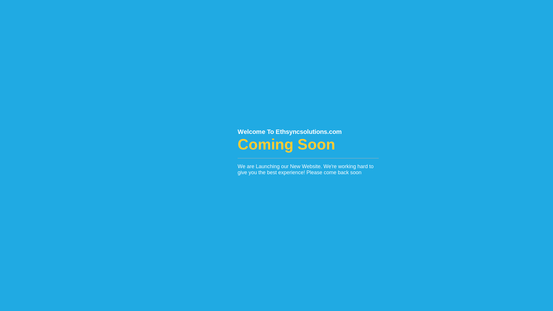 website screenshot of https://ethsyncsolutions.com/