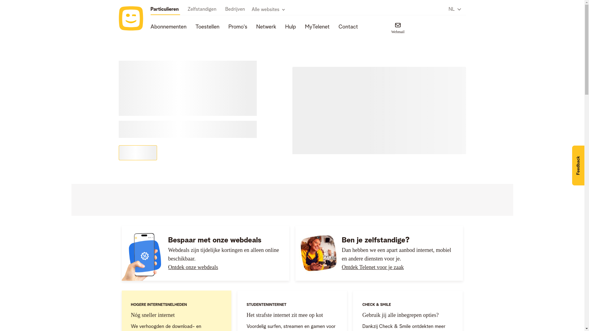 website screenshot of https://tELENEt.be