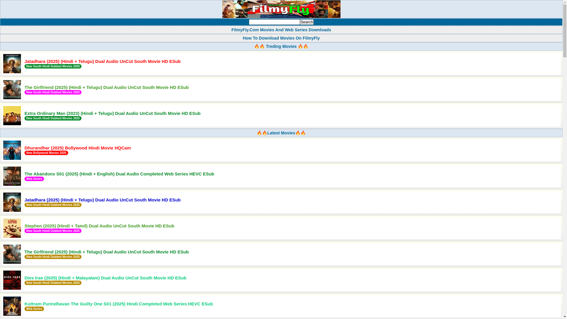 website screenshot of https://filmyfiy.mov/