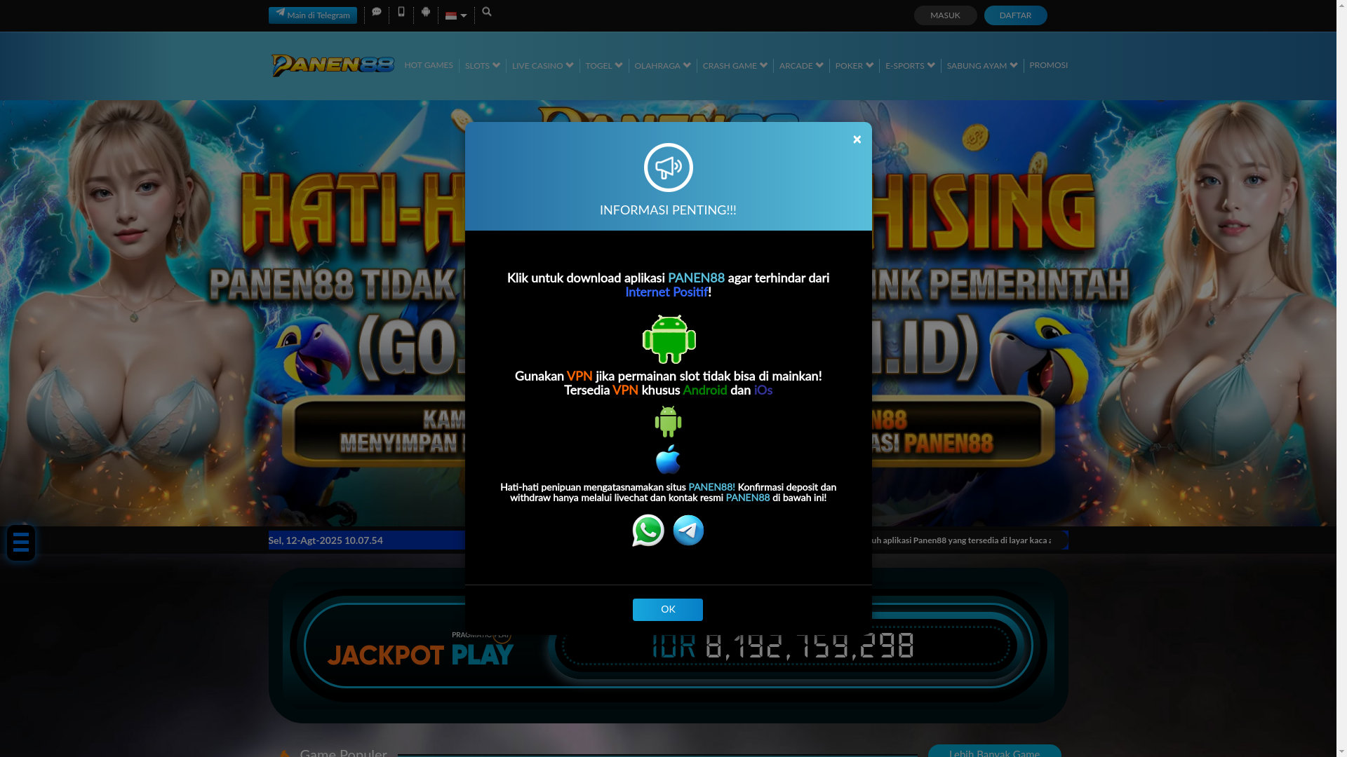 website screenshot of https://linkresmipanen88.sbs/