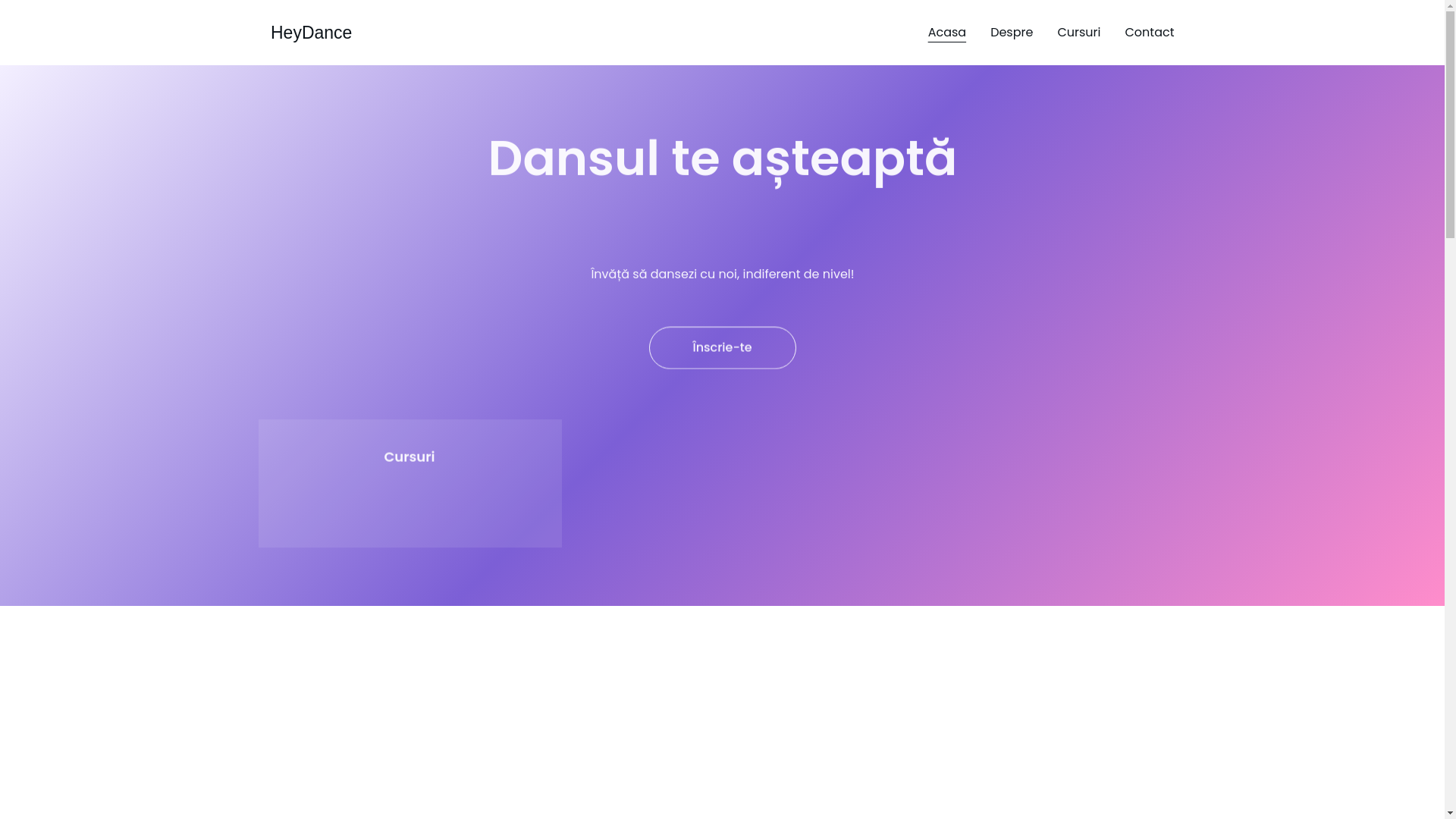 website screenshot of https://heydance.ro/