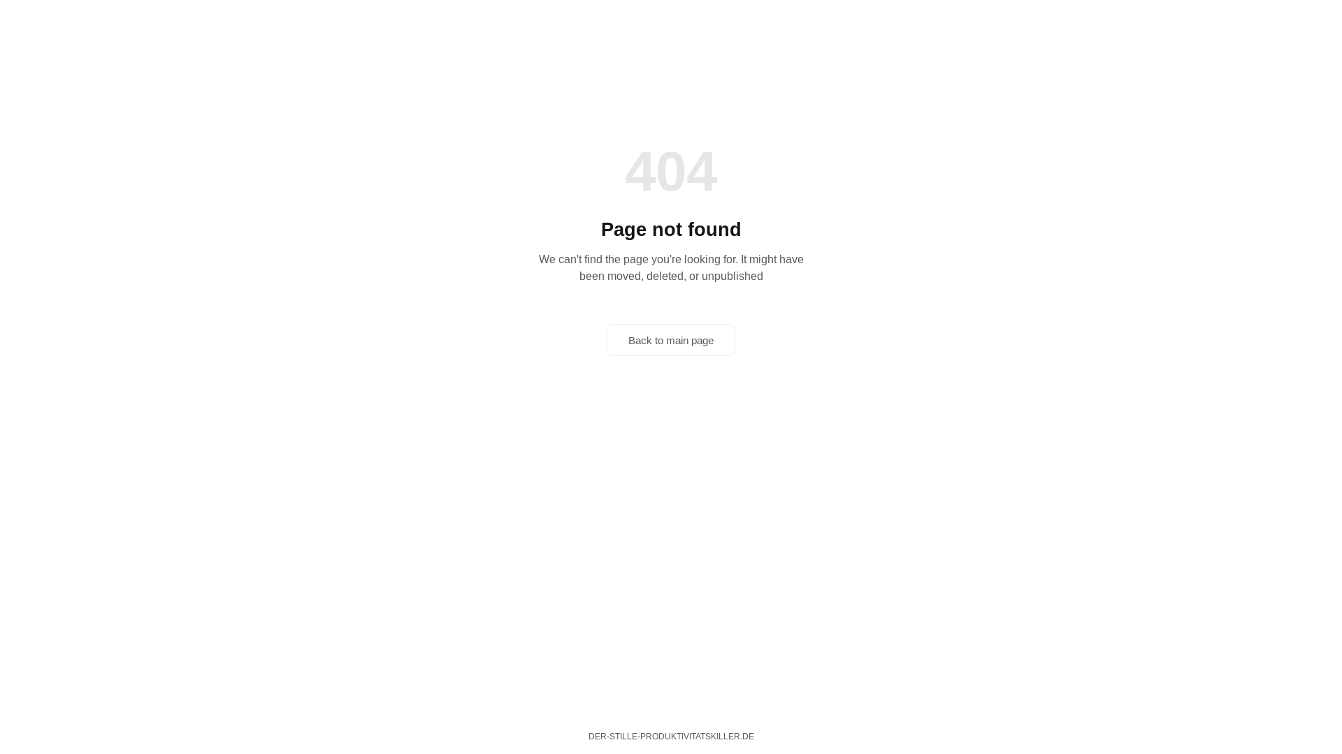 website screenshot of https://der-stille-produktivitatskiller.de/