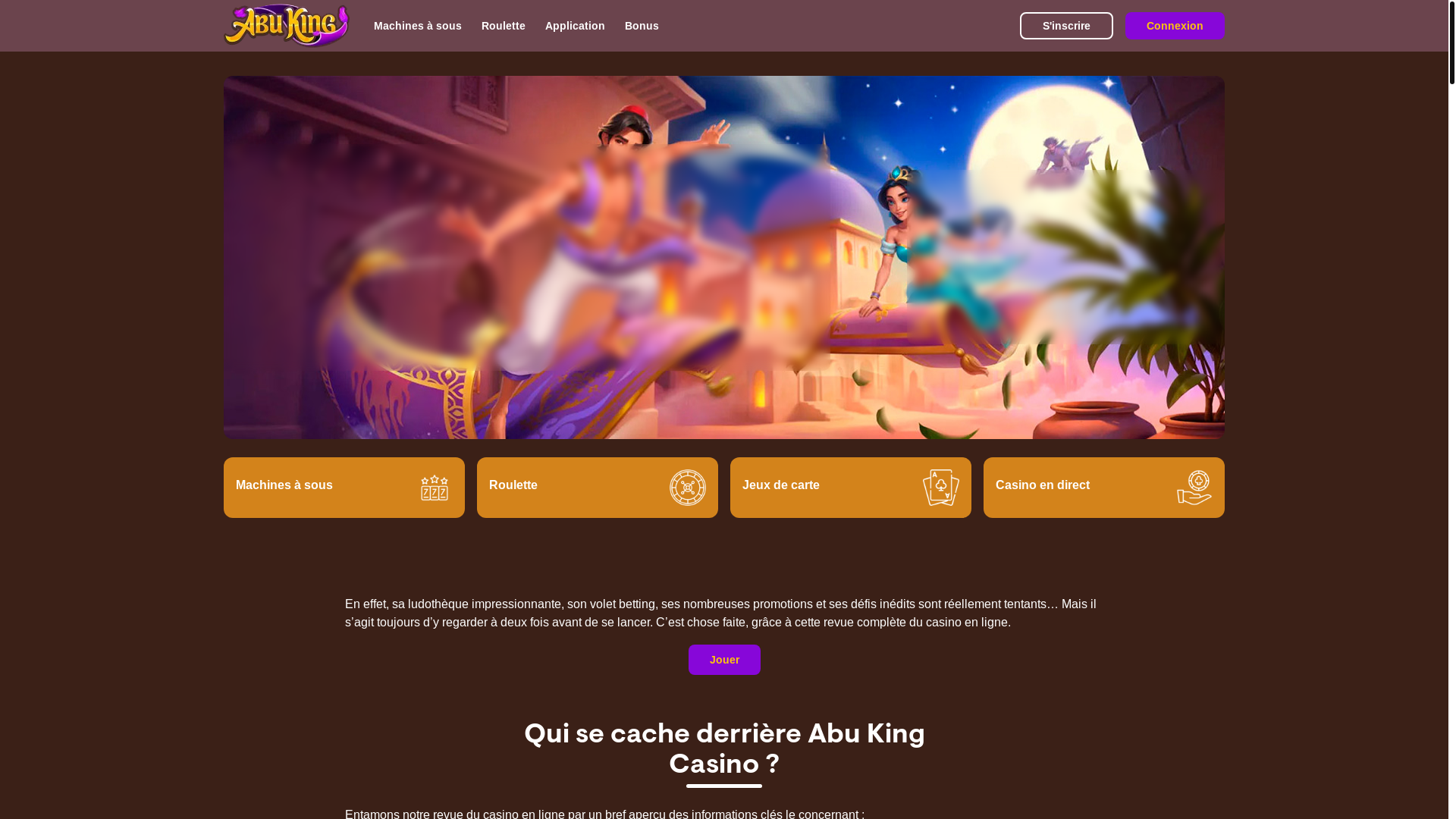 website screenshot of https://abu-king-casino.fr/