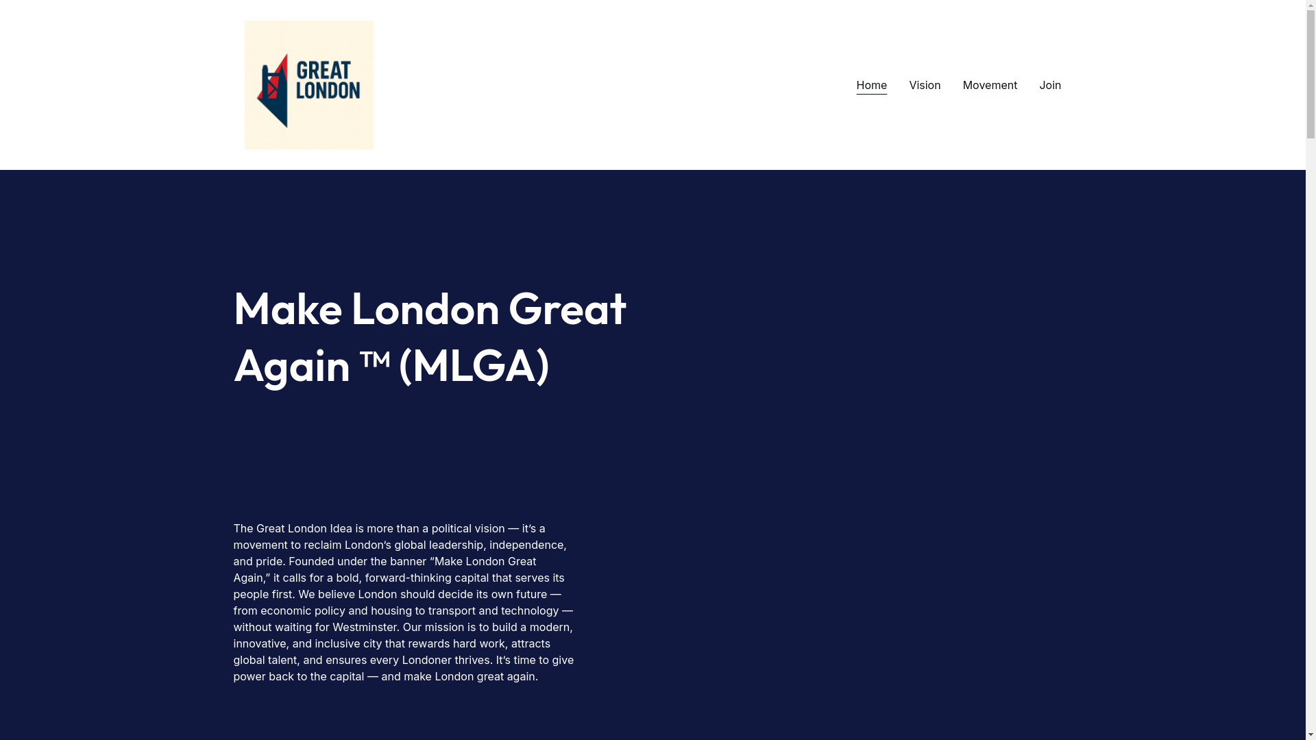 website screenshot of https://greatlondon.eu/