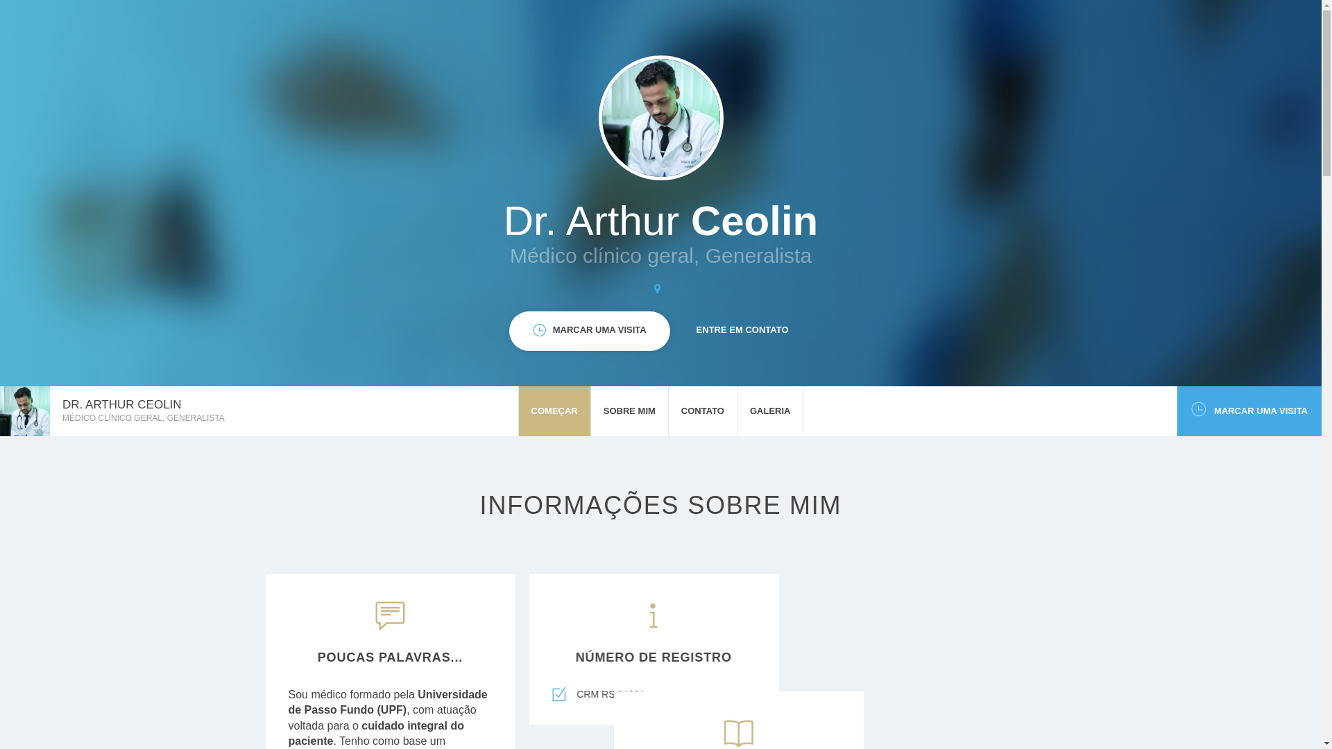 website screenshot of https://drarthurceolin.com/