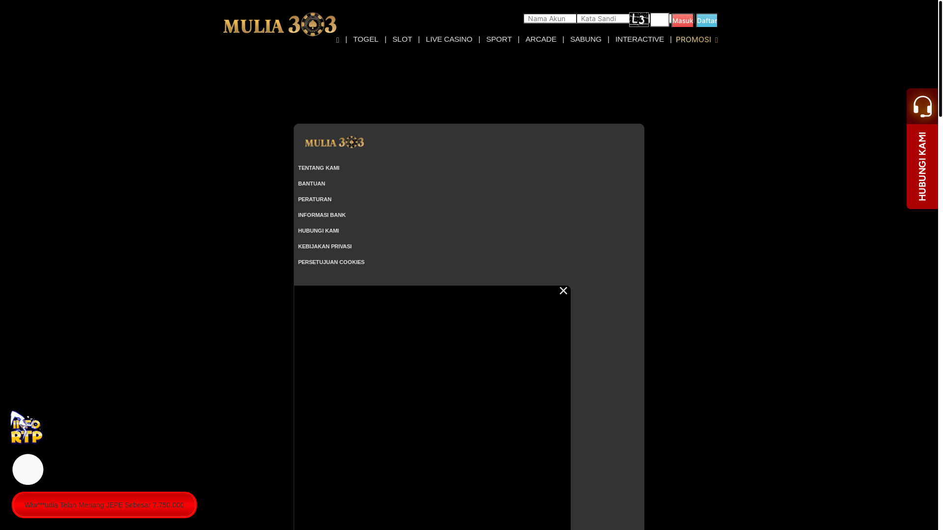 website screenshot of https://mainmulia49.shop/