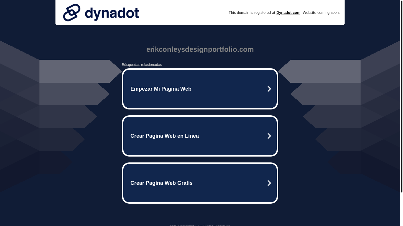 website screenshot of https://erikconleysdesignportfolio.com/