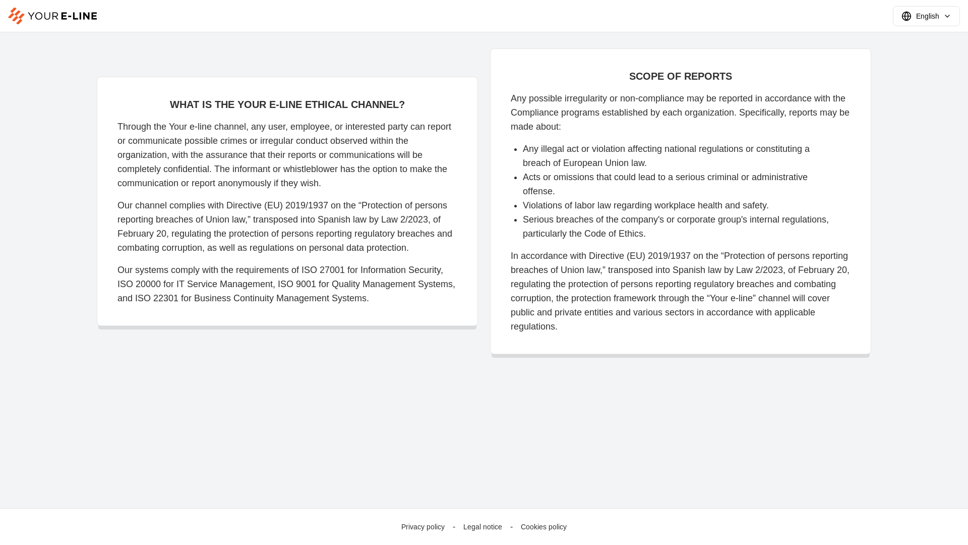 website screenshot of https://dev-canal-de-denuncias.pages.dev/