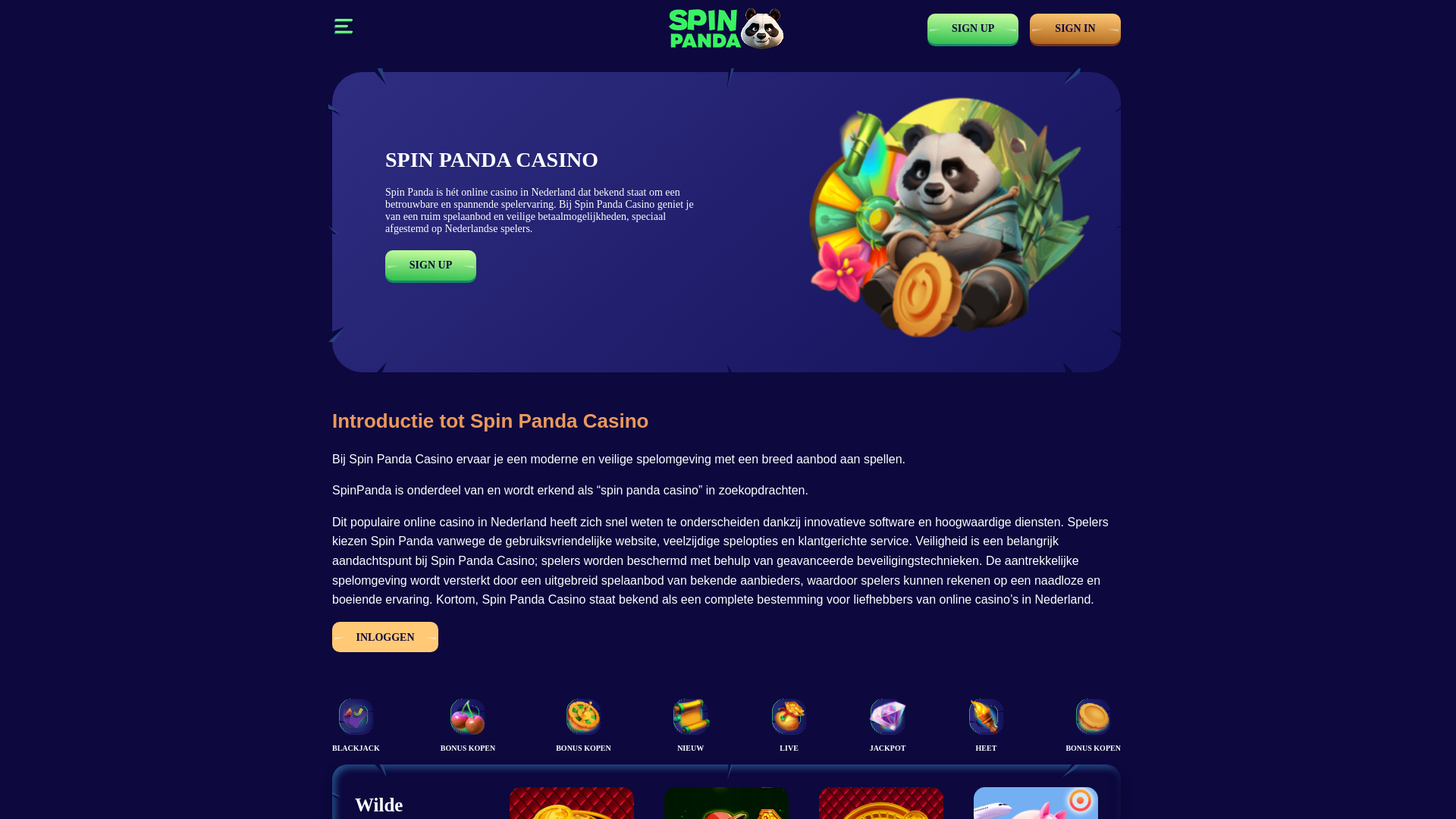 website screenshot of https://spinpanda-com.pages.dev/