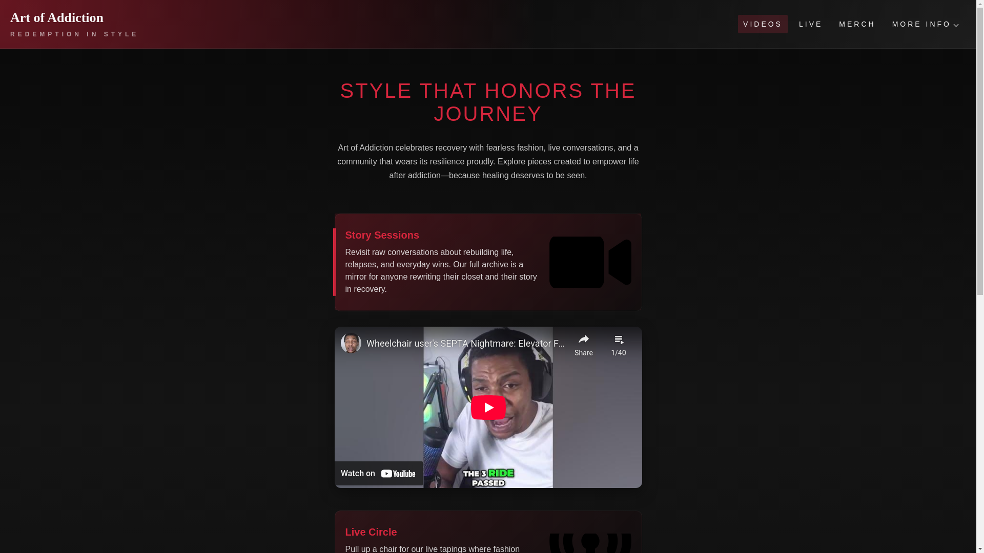 website screenshot of https://artofaddiction.co/