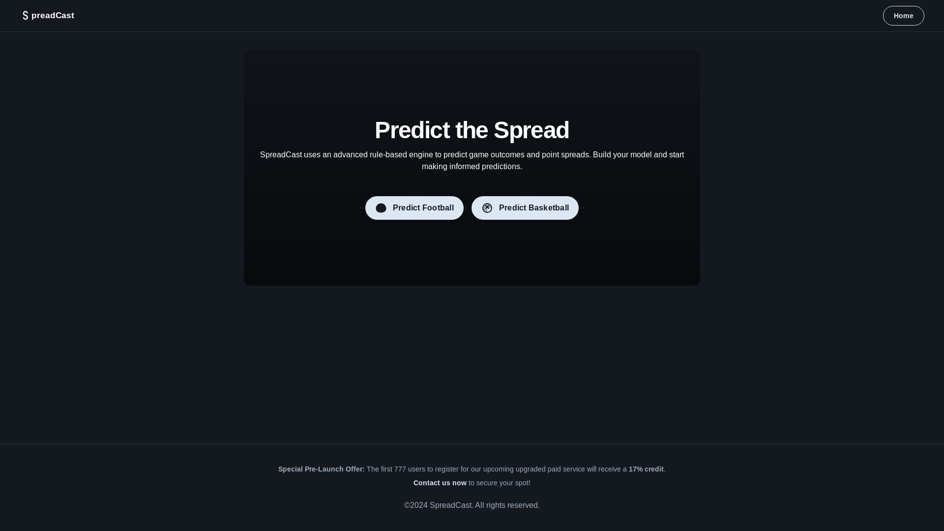 website screenshot of https://spreadcast.pages.dev/