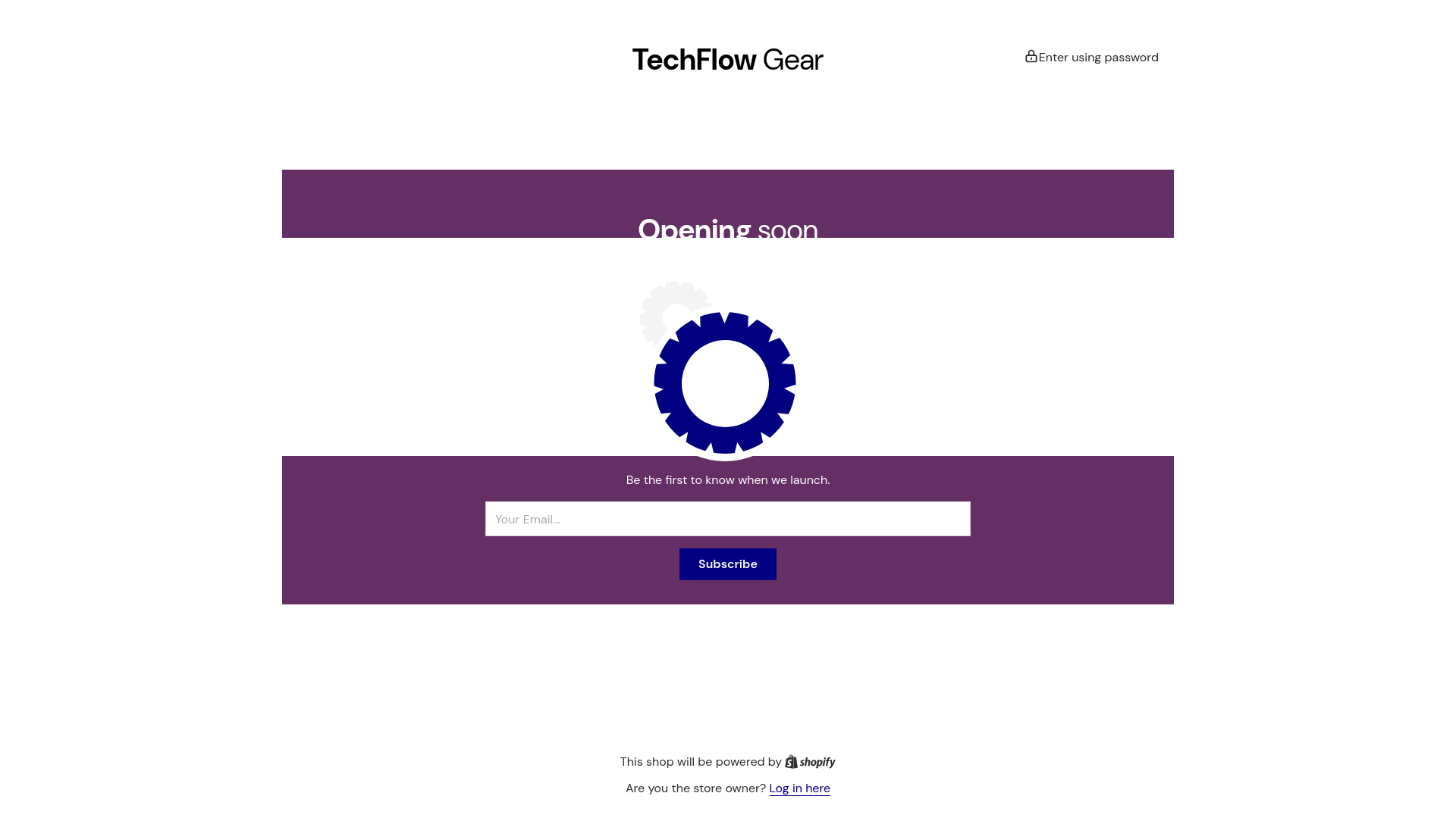 website screenshot of https://techflowgear.com/