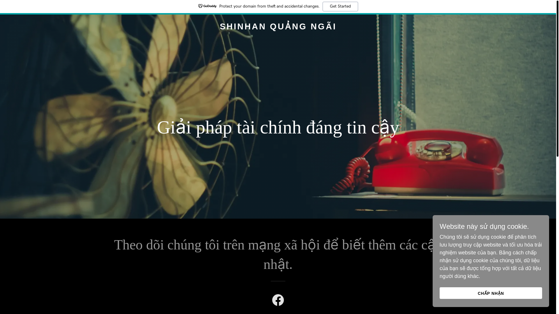 website screenshot of https://shinhanquangngai.com/
