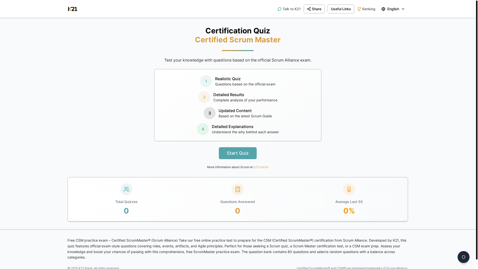website screenshot of https://csmpracticeexam.com/