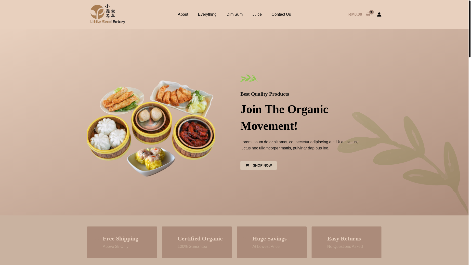 website screenshot of https://littleseedeatery.com/